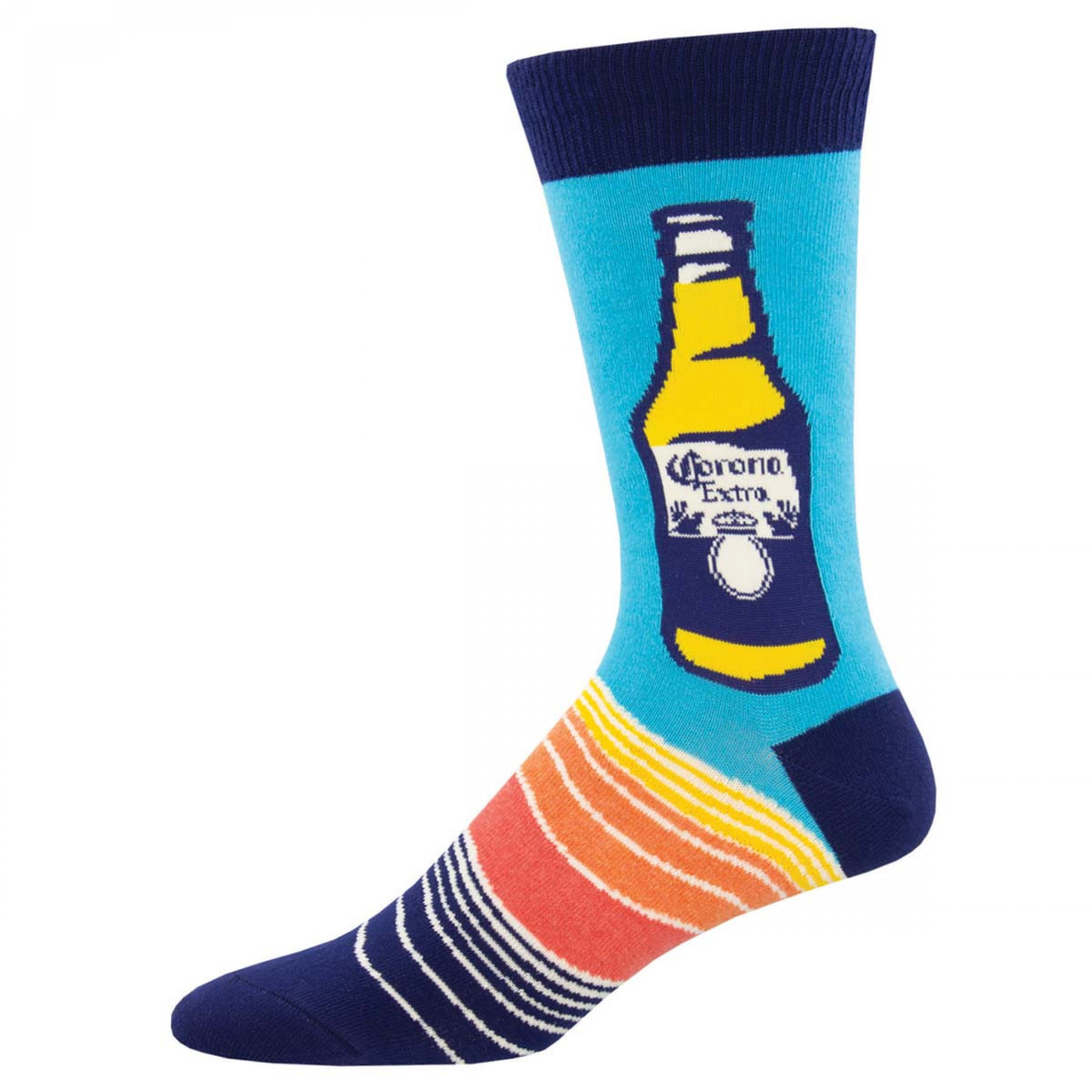 Corona Extra Beer Summer Design Blue Socks